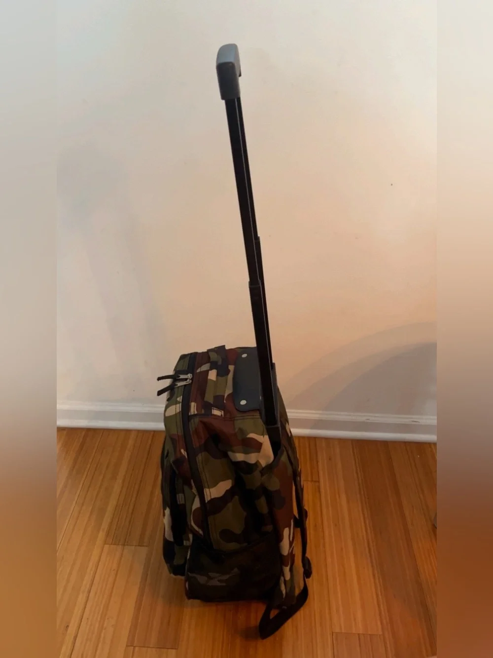 Rockland Camo Rolling Backpack Wheeled Travel School Bag